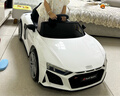 奧迪/Audi R8兒童電動(dòng)汽車(chē)四輪遙控玩具汽車(chē)溜娃神器新年禮物兒童送禮 白色（多功能） 曬單實(shí)拍圖