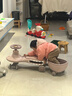 361°兒童滑板車(chē)1-3-6-12歲男女小孩可坐滑行踏板車(chē)遛娃神器送節日禮物 座椅款【奶白粉】-帶音樂(lè )燈光 曬單實(shí)拍圖