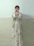 吊帶裙+披肩兩件套漢服春夏女國風(fēng)連衣裙印花廣袖長(cháng)衫套裝J8026 吊帶裙+披肩 M （115斤以下） 曬單實(shí)拍圖