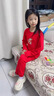 浪莎兒童本命年保暖內衣套裝純棉男童12歲女大童紅色馬年秋衣秋褲 福運小馬 170 建議體重85-100斤 曬單實(shí)拍圖