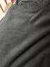 趣米樂(lè )美式半拉鏈德絨打底衫衛衣男秋冬季加絨保暖內搭重磅修身潮流上衣 黑色 L 曬單實(shí)拍圖