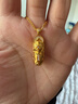 老鋪黃金古法手工足金項鏈 ·貔貅（2號）鉆飾吊墜（金鏈款） 中號肖邦鏈款金重約15.39g 曬單實(shí)拍圖