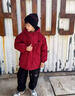 元氣小猴男童冬季羽絨服2025新款冬裝男孩中大童加厚兒童三合一沖鋒外套 暗紅加內膽兩件套 150 cm 曬單實(shí)拍圖