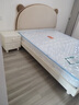 全友家居兒童房皮藝軟包床1.2x2米男孩女孩實(shí)木腳單人小床次臥室家具 1.5m兒童床+床頭柜*1+床墊 曬單實(shí)拍圖