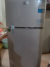 志高（CHIGO）小冰箱迷你小型家用冷藏冷凍兩用宿舍出租房用雙門(mén)辦公室電冰箱節能省電 【凈化除味】128L銀色【三天約一度電】 曬單實(shí)拍圖