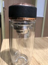 雷德夫（LEIDFOR）G21雙層玻璃杯 男士隔熱水杯茶水分離杯子保溫茶杯曜石黑色 370ml 曬單實(shí)拍圖