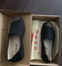布舍元 單鞋女平底圓頭媽媽鞋軟底透氣女士一腳蹬套腳懶人鞋中老年老人老北京布鞋女  210-1322 黑色 38 曬單實(shí)拍圖