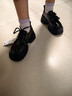 回力樂(lè )福鞋女時(shí)尚百搭英倫風(fēng)小皮鞋女厚底增高舒適休閑女鞋 黑色 36 曬單實(shí)拍圖