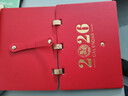 金值2026年臺歷皮面日歷馬年禮盒裝/紅色 2025日歷記事本月歷年歷周歷計劃本辦公室桌面擺件辦公送禮 曬單實(shí)拍圖