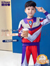 ULTRAMAN迪迦奧特曼衣服男童貝貝絨圓衛衣套裝120cm【贈送發(fā)光胸燈】 曬單實(shí)拍圖