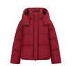 雅鹿泡芙羽絨服女士2025秋冬新款可脫卸帽時(shí)尚面包服保暖紅色短款外套 山茶紅 M (160) 曬單實(shí)拍圖