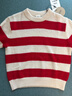 little MO&Co.50%山羊絨童裝男童女童條紋毛衣兒童針織衫紅色羊絨衫 曬單實(shí)拍圖