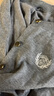茵曼（INMAN）茵曼格雷系刺繡針織開(kāi)衫2026春女裝新款復古學(xué)院風(fēng)毛衣外套 貴族灰 M 曬單實(shí)拍圖