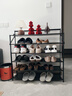小匠材簡(jiǎn)易鞋架免安裝楠竹家用門(mén)口宿舍多層折疊收納置物架子黑色6層90 曬單實(shí)拍圖