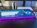 達爾優(yōu)（dareu）COOL98游戲鍵盤(pán)無(wú)線(xiàn)三模機械鍵盤(pán)客制化8000毫安Gasket結構SOCD動(dòng)力紫-桃C拿鐵軸 曬單實(shí)拍圖
