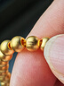 卡鉑亞 古法黃金手鏈女 999足金蓮蓬傳承手鏈圓珠彈力繩手串兩世歡吊墜 加厚版 5mm金珠 全珠手鏈 7.85克 曬單實(shí)拍圖