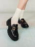 百思圖樂(lè )福鞋女商場(chǎng)同款羊皮厚底松糕鞋女士休閑皮鞋TFW29CA2 黑色 37 曬單實(shí)拍圖