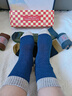 立形計襪子男士秋冬季100%純棉抗菌防臭加絨厚款毛圈中筒毛巾底吸汗保暖 曬單實(shí)拍圖