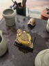茶寵擺件 精品變色金蟾可養創(chuàng  )意茶臺茶盤(pán)茶道茶藝感溫變色茶具配件飾品招財金蟾蟾蜍寵物 金色金蟾 曬單實(shí)拍圖