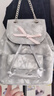 森馬（Semir）包包女雙肩包撞色蝴蝶結背包時(shí)髦洋氣學(xué)生小書(shū)包2025新款銀色 煙灰銀20309 均碼 曬單實(shí)拍圖