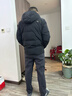 FILA 斐樂(lè )官方男士羽絨服冬季新款時(shí)尚休閑基礎連帽保暖外套 正黑色-BK L 175/96A/L 曬單實(shí)拍圖