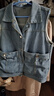 啄木鳥(niǎo)時(shí)尚洋氣減齡大口袋牛仔馬甲短外套女韓版休閑疊穿百搭坎肩背心潮 藍色 L 建議體重-115斤 曬單實(shí)拍圖