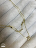 伊燦雙層疊戴水鉆吊墜毛衣鏈女小眾復古高級感項鏈2025年新爆款款頸鏈 雙層疊戴水鉆吊墜毛衣鏈【金色】 曬單實(shí)拍圖