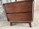 致典北美黑胡桃木床頭柜臥室實(shí)木床邊收納柜儲物柜家用簡(jiǎn)約置物柜子 床頭柜【出口款】 曬單實(shí)拍圖
