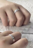 中國珠寶 足銀碎冰冰情侶戒指男女求婚對戒表白輕奢生日情人節禮物送女友 曬單實(shí)拍圖