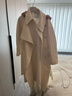 朗姿純羊毛翻領(lǐng)簡(jiǎn)約高級感毛呢外套慵懶呢子大衣2025年冬季新款 米白色 S 曬單實(shí)拍圖