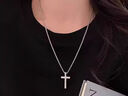 彩萊婭簡(jiǎn)約十字架鈦鋼項鏈男女極簡(jiǎn)個(gè)性吊墜不掉色學(xué)生毛衣鏈衣服配飾品 十字架項鏈 曬單實(shí)拍圖
