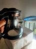 玻璃茶壺大容量家用泡茶壺耐熱茶具套裝水壺茶水分離花茶過(guò)濾沖茶 2000ml黑色 曬單實(shí)拍圖