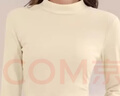名創(chuàng  )優(yōu)品（MINISO）絨德打底衫女2025秋冬季新款百搭長(cháng)袖t恤女生修身內搭半高領(lǐng)女裝 【暖絨保暖】米色(空白) M 160 (體重100-115斤) 曬單實(shí)拍圖