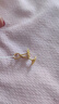 周六福新年禮物黃金耳釘女足金999花卉耳飾耳針節日 計價(jià) 2.32g 曬單實(shí)拍圖