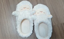 名創(chuàng  )優(yōu)品（MINISO）羊咩咩棉拖鞋女秋冬包跟家居室內厚底月子毛毛拖鞋深灰包跟 36-37 曬單實(shí)拍圖