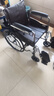 魚(yú)躍(yuwell)手動(dòng)輪椅車(chē)H059B老人半躺護理型帶坐便椅餐板鋼管可折疊 曬單實(shí)拍圖