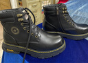 駱駝（CAMEL）加絨牛皮經(jīng)典圓頭增高復古工裝馬丁靴男士 G15W136056 黑色 40 曬單實(shí)拍圖