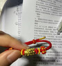 中國黃金（CHINA GOLD）黃金招財小馬手繩女款足金百搭手鏈手飾圣誕節生日禮物送女友老婆 招財小馬手繩【紅繩】約0.3g 曬單實(shí)拍圖