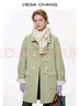 VEGA CHANG【薄荷溫柔】仿羊絨單面呢大衣女2025冬學(xué)院風(fēng)百搭外套 踏青綠 S 曬單實(shí)拍圖