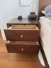源氏木語(yǔ)X維莎系列實(shí)木床頭柜胡桃色床邊柜置物柜簡(jiǎn)約臥室雙抽儲物柜 胡桃色雙抽床頭柜40*35*50cm 曬單實(shí)拍圖