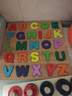 木制數字字母幾何圖形積木手抓板玩具 兒童英文早教拼板拼圖玩具 大寫(xiě)字母 曬單實(shí)拍圖
