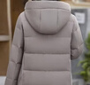 恒源祥冬季中老年媽媽加厚保暖羽絨服大碼女裝寬松連帽白鴨絨外套短款 米灰 2XL 105-120斤 曬單實(shí)拍圖
