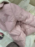 戴維貝拉（DAVE＆BELLA）兒童新款羽絨服外套女童冬裝上衣三防中大童外衣小孩子衣服 灰粉色【現貨】 140cm 【充絨量123g】 曬單實(shí)拍圖