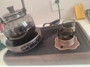 憶壺茶煮茶壺玻璃煮茶器煮茶爐套裝家用電陶爐煮茶套裝圍爐煮茶套裝整套 【黑色10件套】1L蒸煮壺+升級茶盤(pán)+纖薄電陶爐+6杯 曬單實(shí)拍圖