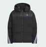 阿迪達斯（adidas）三葉草 新年禮物  男 3S PUFFER DOWN 短羽絨服 KC0173 黑色  S 曬單實(shí)拍圖
