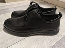 天美意男鞋送老公商場(chǎng)同款復古系帶通勤上班男休閑皮鞋新款 黑色 42 曬單實(shí)拍圖