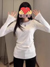 妙奕嘉長(cháng)袖t恤女內搭白色打底衫春秋可外穿2026新款辣妹修身上衣女長(cháng)款 圓領(lǐng)正肩加長(cháng)修身打底衫【白色】 M 【建議90-110斤】 曬單實(shí)拍圖