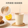 京東京造  一次性杯子 紙杯加厚型食品級竹纖維水杯 230ml【100只】 曬單實(shí)拍圖