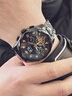 歐品客瑞士認證品牌2026新款手表男全自動(dòng)機械表夜光防水鎢鋼雙日歷男表 鋼帶全黑【終身質(zhì)?！棵赓M刻字 曬單實(shí)拍圖