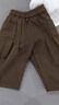 ASK JUNIOR童裝兒童褲子男童蘿卜褲春裝小童磨毛毛呢休閑運動(dòng)褲 棕咖色 90 曬單實(shí)拍圖